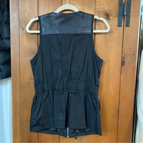 PRADA 90’s Vintage Black Utility Vest Nylon & Leather - Picture 4 of 11